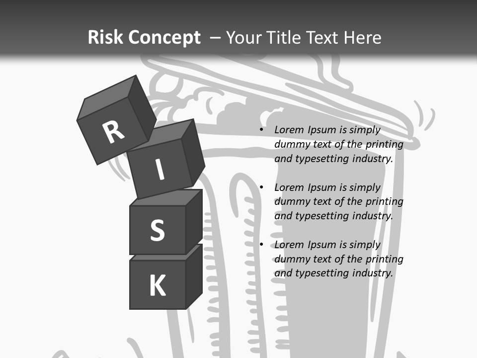 A Black And White Image Of A Cup Of Coffee PowerPoint Template