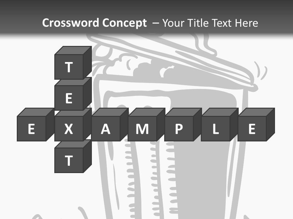 A Black And White Image Of A Cup Of Coffee PowerPoint Template