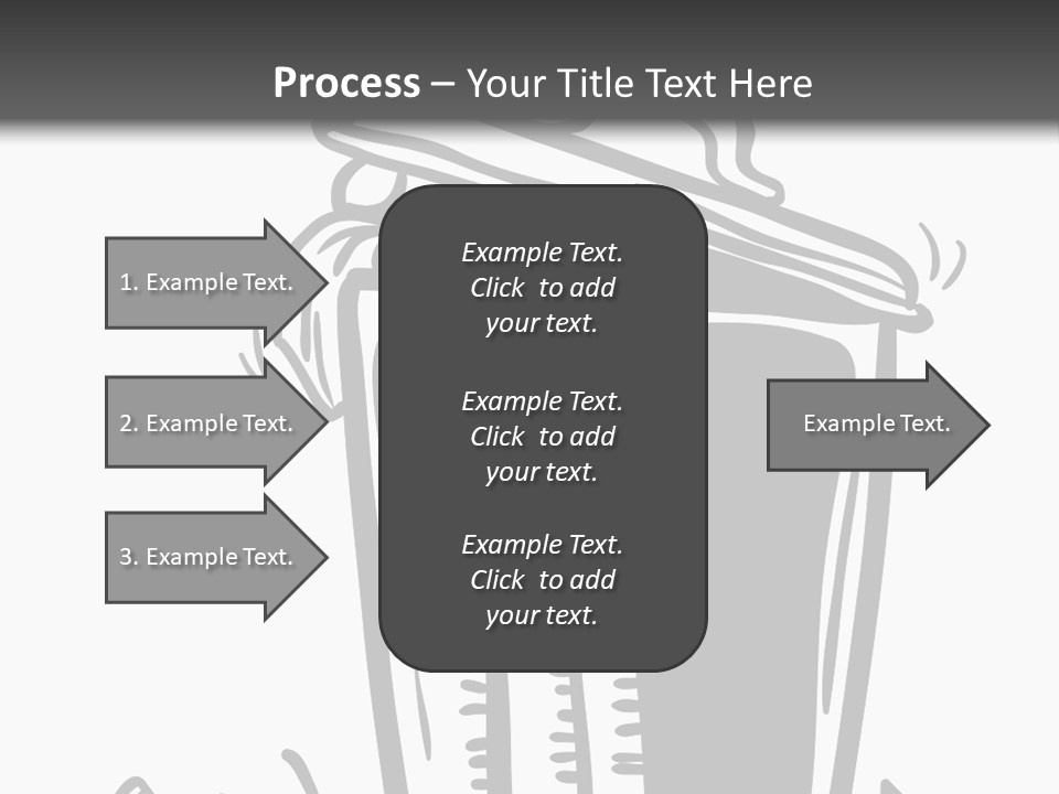 A Black And White Image Of A Cup Of Coffee PowerPoint Template