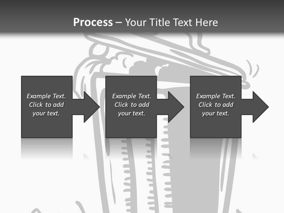 A Black And White Image Of A Cup Of Coffee PowerPoint Template