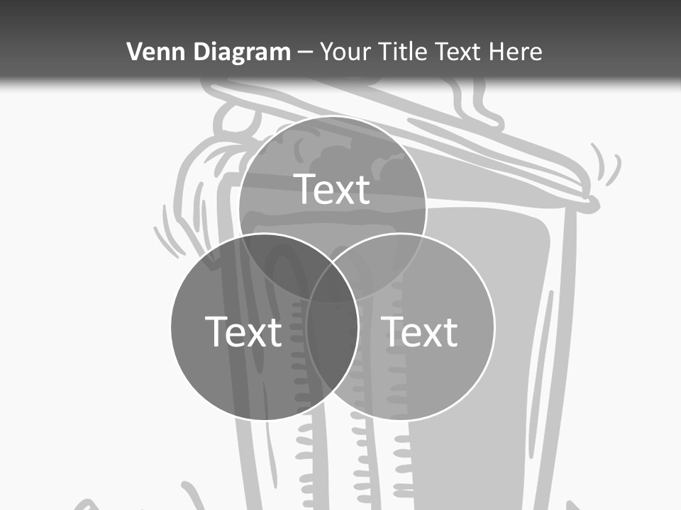 A Black And White Image Of A Cup Of Coffee PowerPoint Template