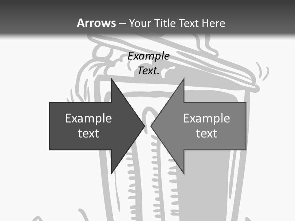 A Black And White Image Of A Cup Of Coffee PowerPoint Template