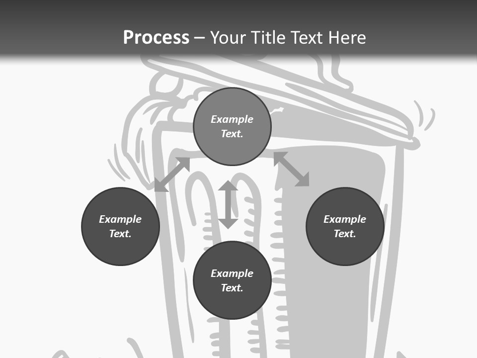 A Black And White Image Of A Cup Of Coffee PowerPoint Template