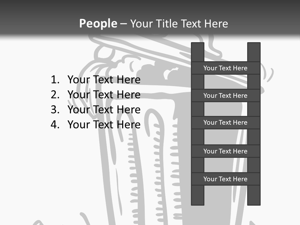 A Black And White Image Of A Cup Of Coffee PowerPoint Template