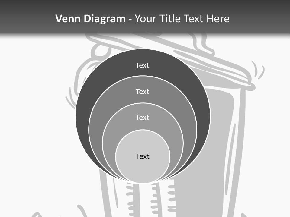 A Black And White Image Of A Cup Of Coffee PowerPoint Template