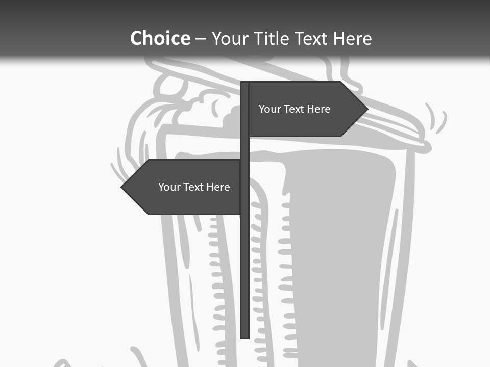 A Black And White Image Of A Cup Of Coffee PowerPoint Template