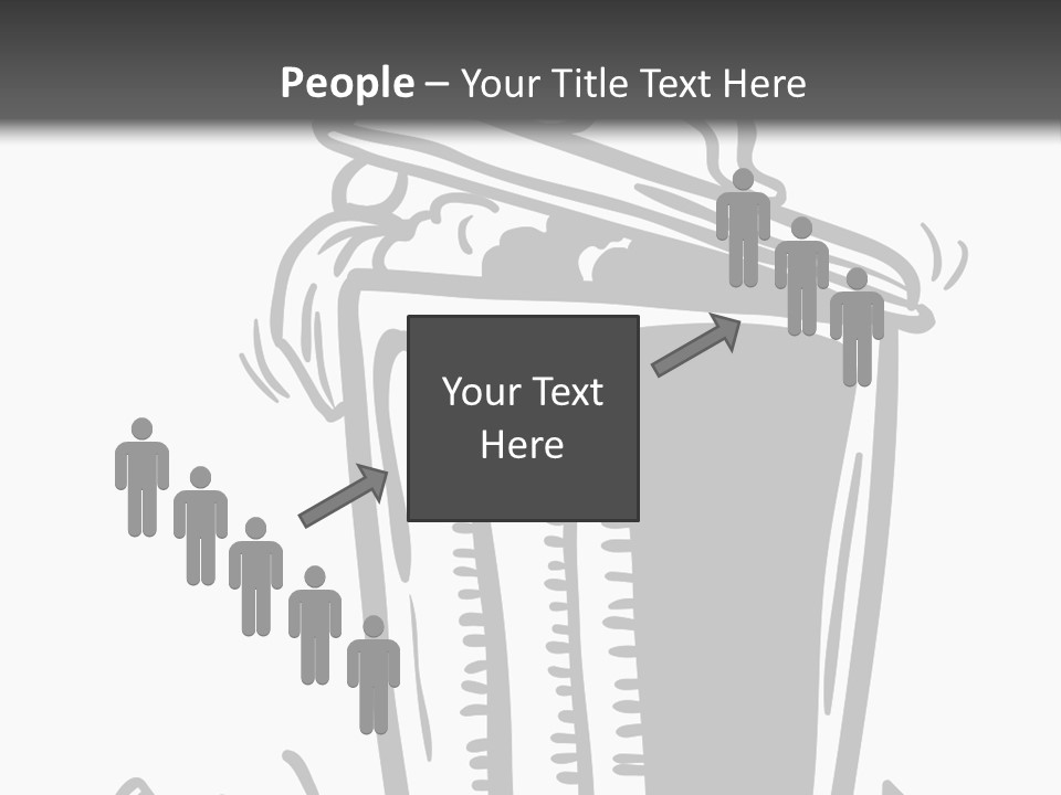 A Black And White Image Of A Cup Of Coffee PowerPoint Template