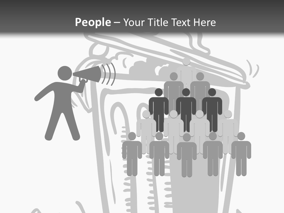 A Black And White Image Of A Cup Of Coffee PowerPoint Template