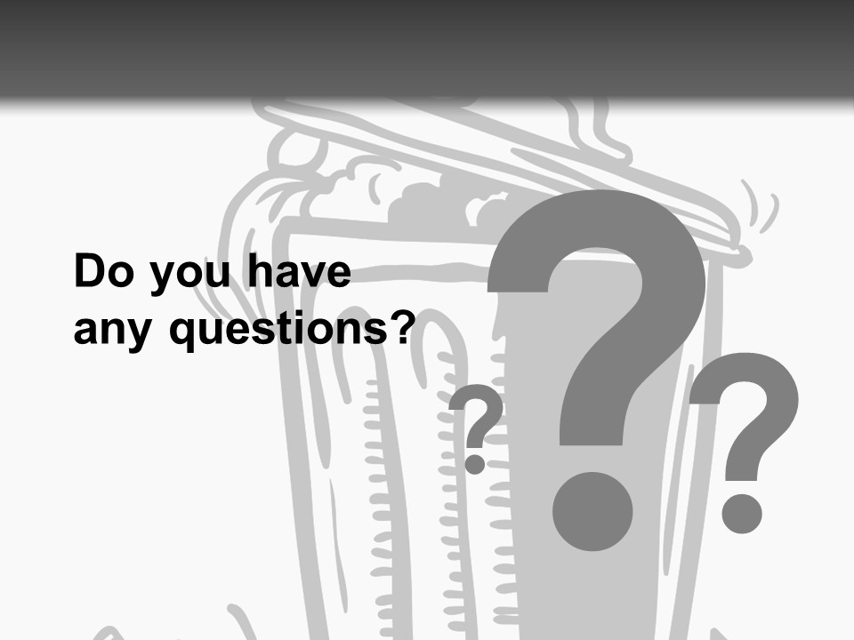 A Black And White Image Of A Cup Of Coffee PowerPoint Template