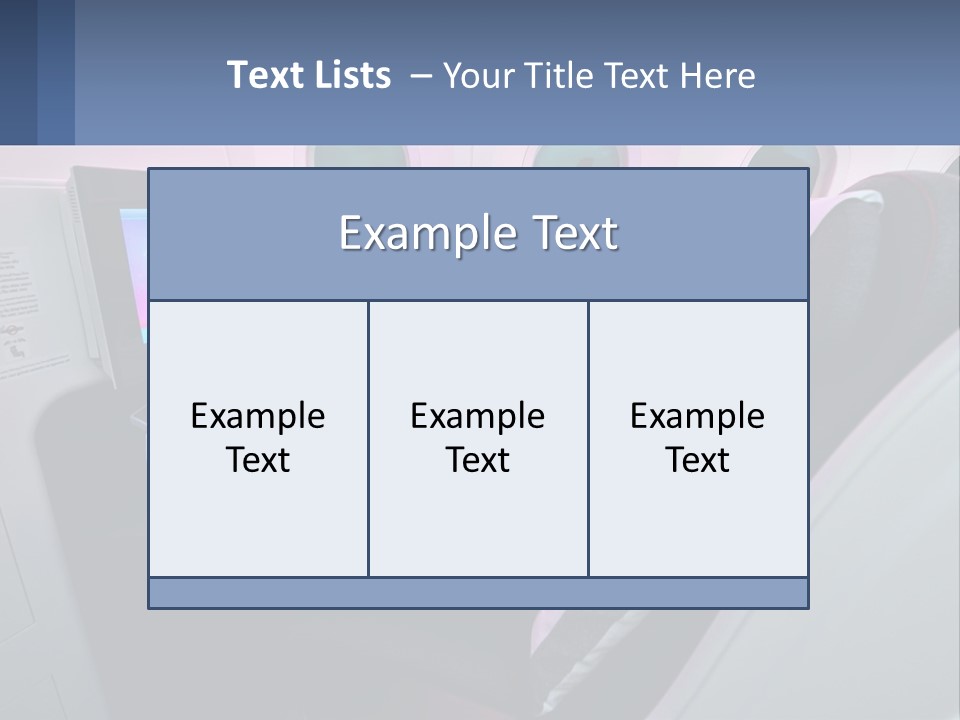 An Airplane Seat With A Table And Wine Glasses On It PowerPoint Template