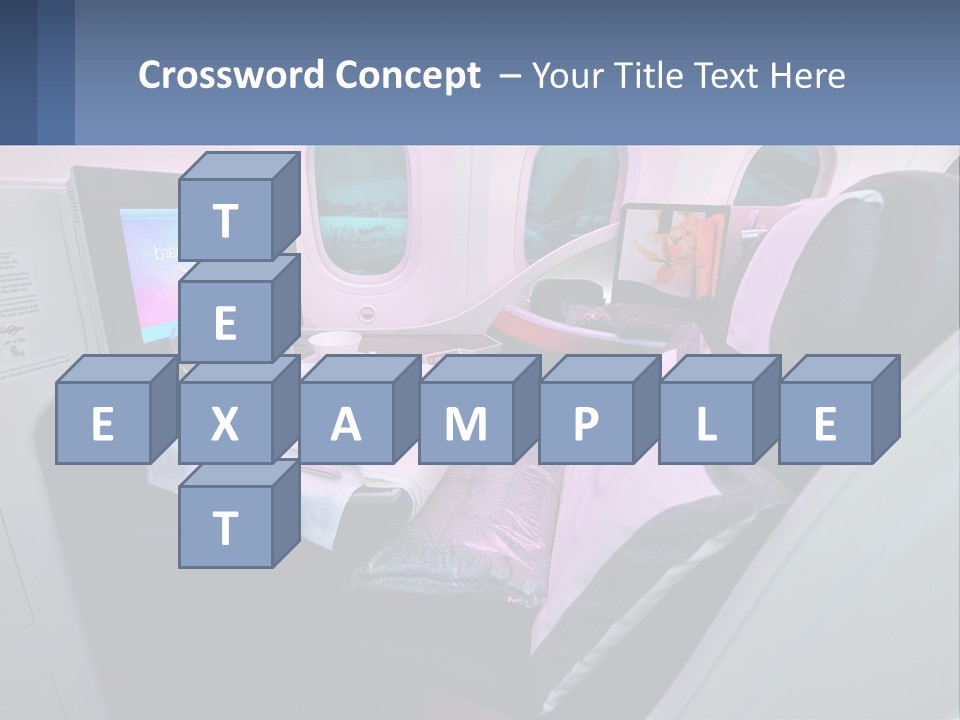 An Airplane Seat With A Table And Wine Glasses On It PowerPoint Template