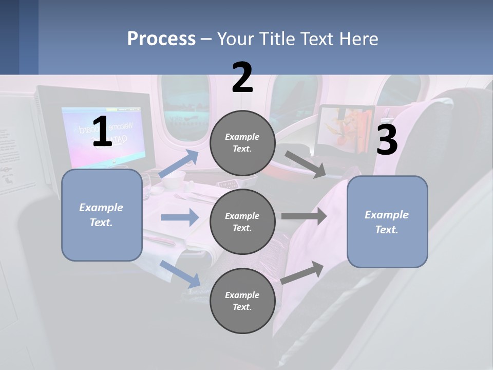 An Airplane Seat With A Table And Wine Glasses On It PowerPoint Template