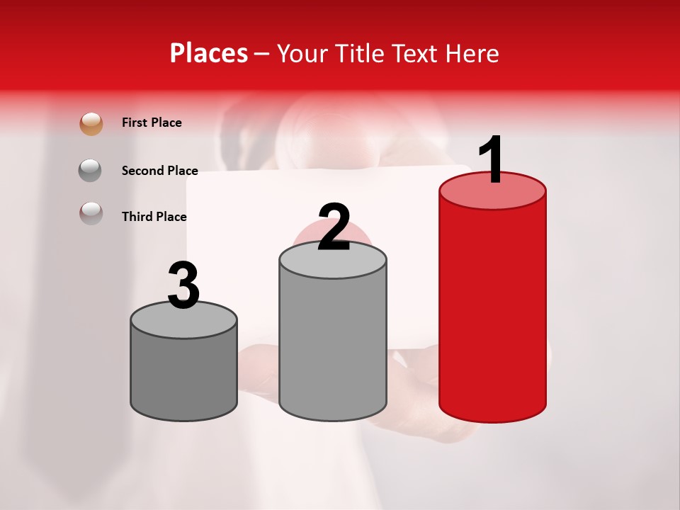 A Person Holding A Business Card With A Flag On It PowerPoint Template