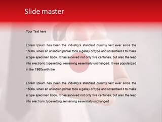 A Person Holding A Business Card With A Flag On It PowerPoint Template