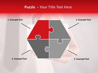 A Person Holding A Business Card With A Flag On It PowerPoint Template