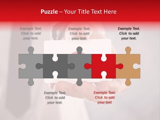 A Person Holding A Business Card With A Flag On It PowerPoint Template