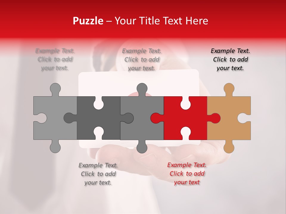 A Person Holding A Business Card With A Flag On It PowerPoint Template