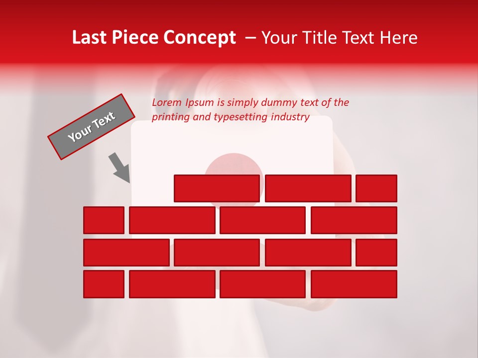 A Person Holding A Business Card With A Flag On It PowerPoint Template