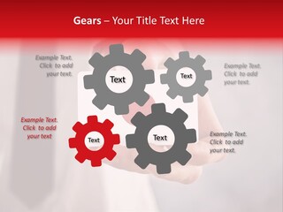 A Person Holding A Business Card With A Flag On It PowerPoint Template