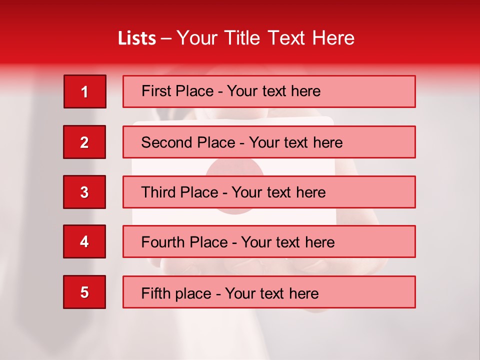 A Person Holding A Business Card With A Flag On It PowerPoint Template