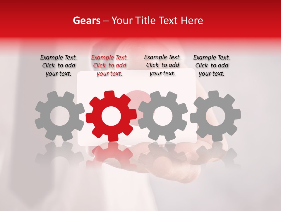 A Person Holding A Business Card With A Flag On It PowerPoint Template