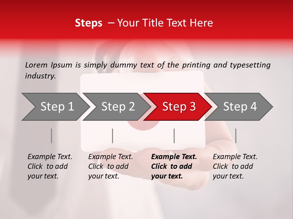 A Person Holding A Business Card With A Flag On It PowerPoint Template