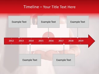 A Person Holding A Business Card With A Flag On It PowerPoint Template