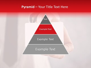 A Person Holding A Business Card With A Flag On It PowerPoint Template