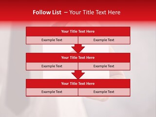 A Person Holding A Business Card With A Flag On It PowerPoint Template