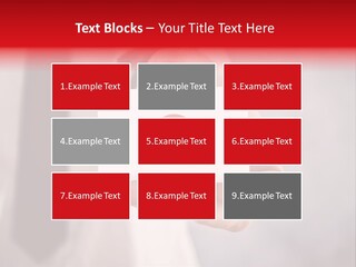 A Person Holding A Business Card With A Flag On It PowerPoint Template