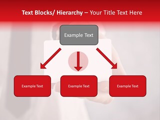 A Person Holding A Business Card With A Flag On It PowerPoint Template