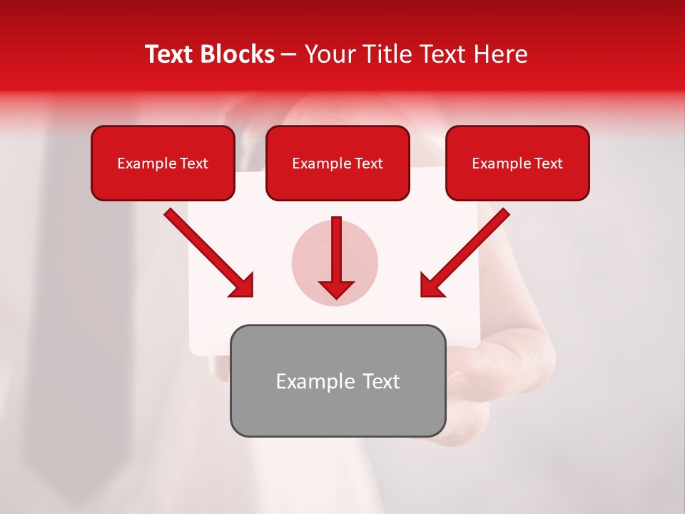A Person Holding A Business Card With A Flag On It PowerPoint Template
