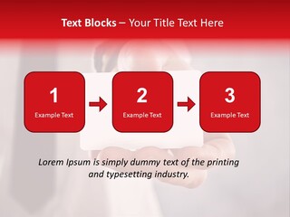 A Person Holding A Business Card With A Flag On It PowerPoint Template