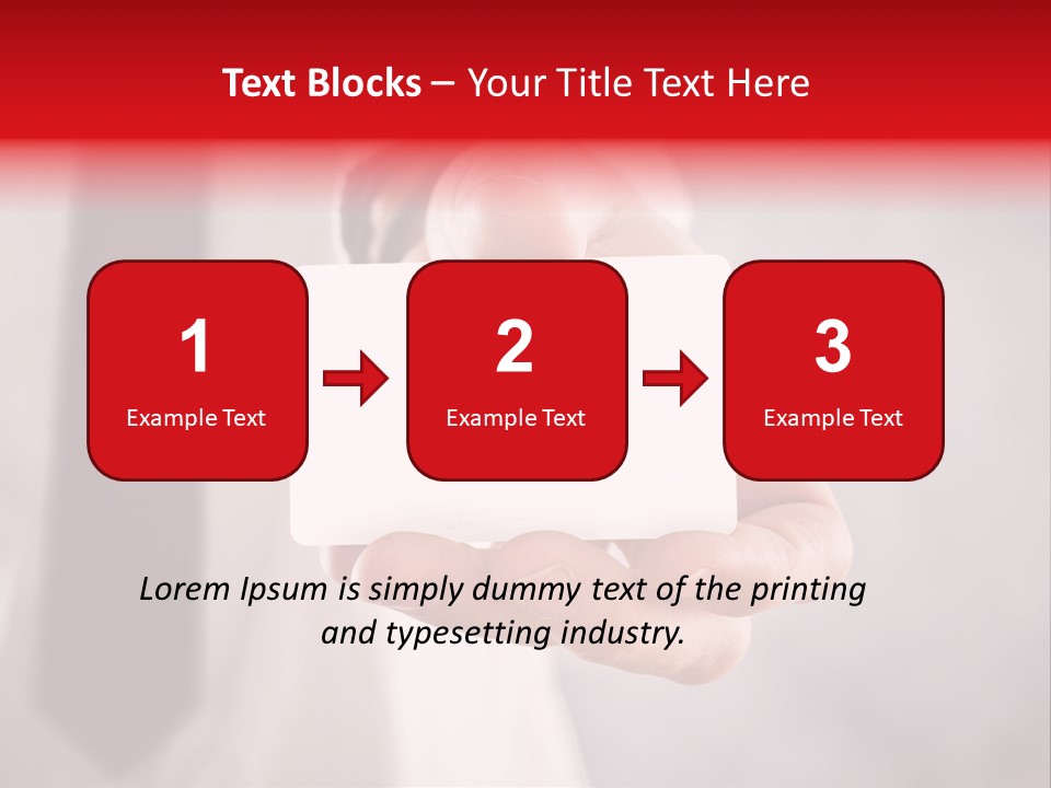 A Person Holding A Business Card With A Flag On It PowerPoint Template