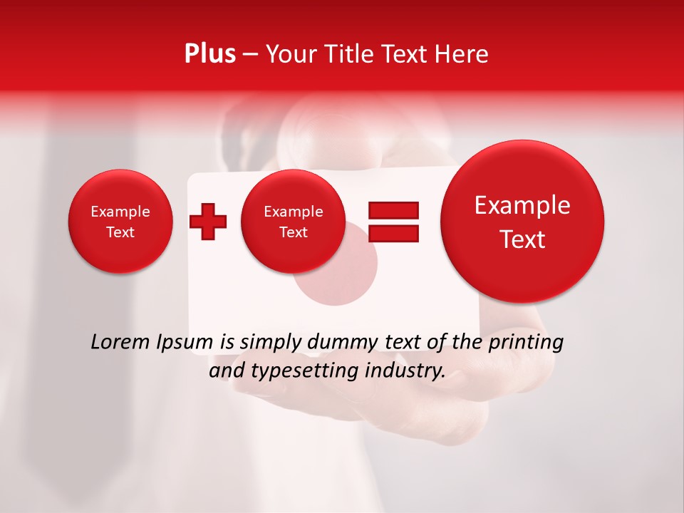 A Person Holding A Business Card With A Flag On It PowerPoint Template