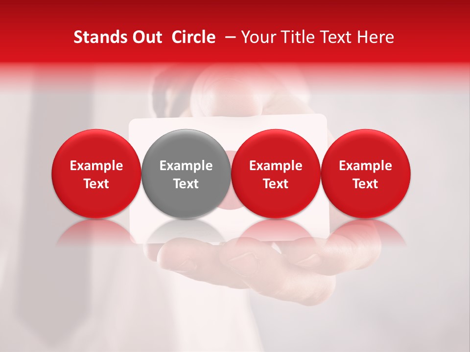 A Person Holding A Business Card With A Flag On It PowerPoint Template