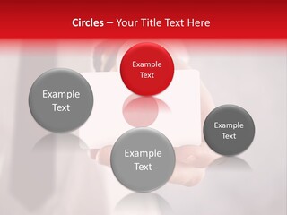 A Person Holding A Business Card With A Flag On It PowerPoint Template