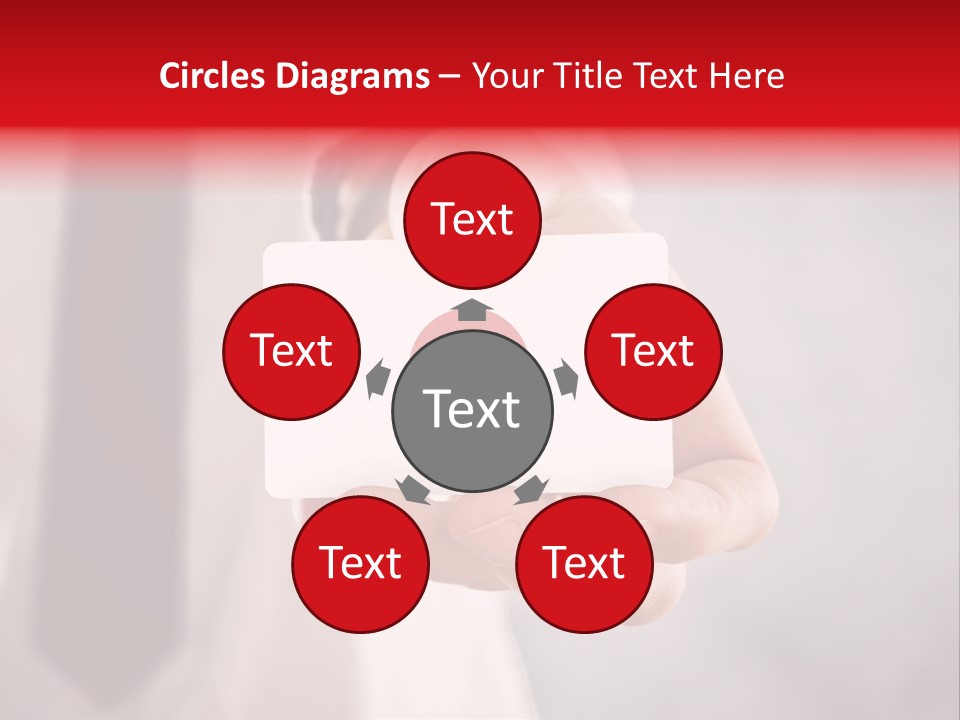 A Person Holding A Business Card With A Flag On It PowerPoint Template