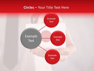 A Person Holding A Business Card With A Flag On It PowerPoint Template