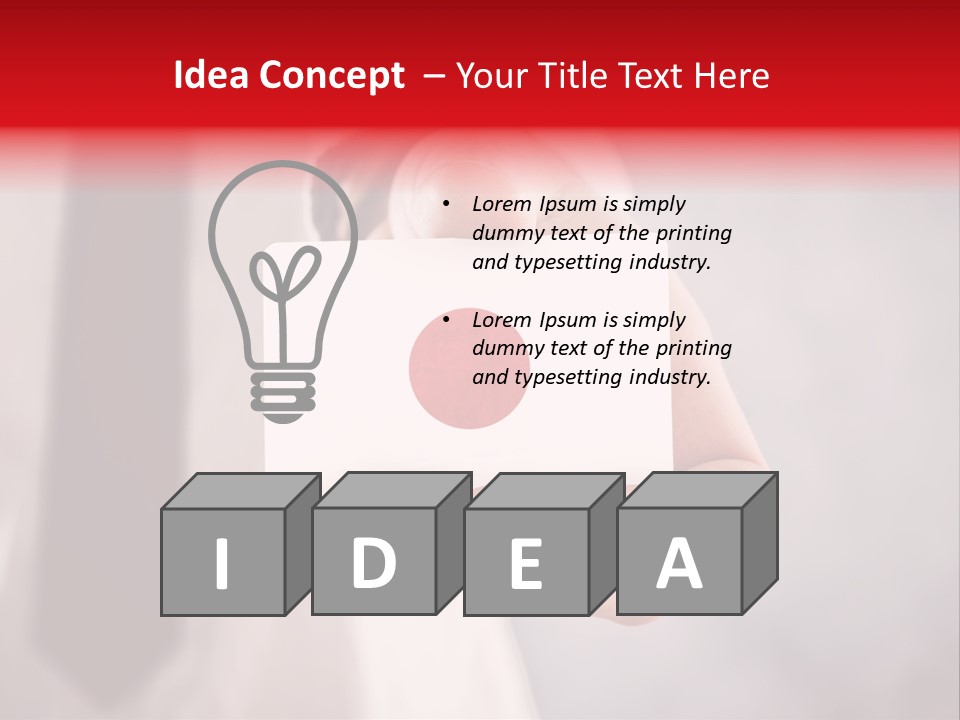 A Person Holding A Business Card With A Flag On It PowerPoint Template