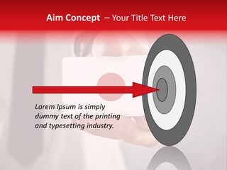 A Person Holding A Business Card With A Flag On It PowerPoint Template