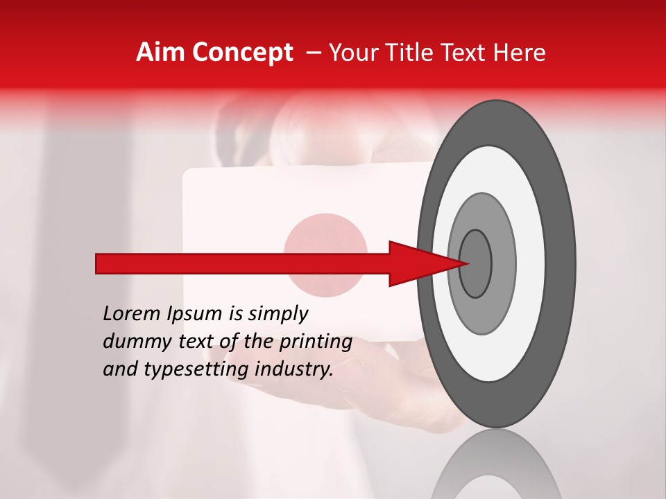 A Person Holding A Business Card With A Flag On It PowerPoint Template