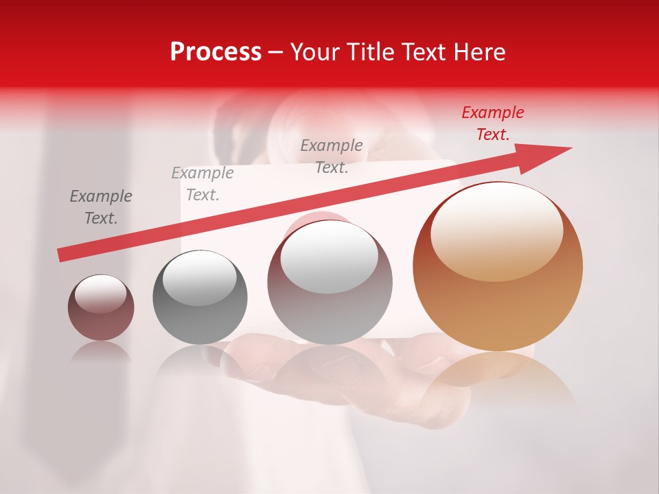 A Person Holding A Business Card With A Flag On It PowerPoint Template