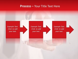 A Person Holding A Business Card With A Flag On It PowerPoint Template