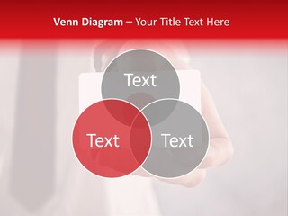 A Person Holding A Business Card With A Flag On It PowerPoint Template