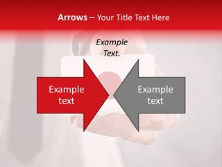 A Person Holding A Business Card With A Flag On It PowerPoint Template