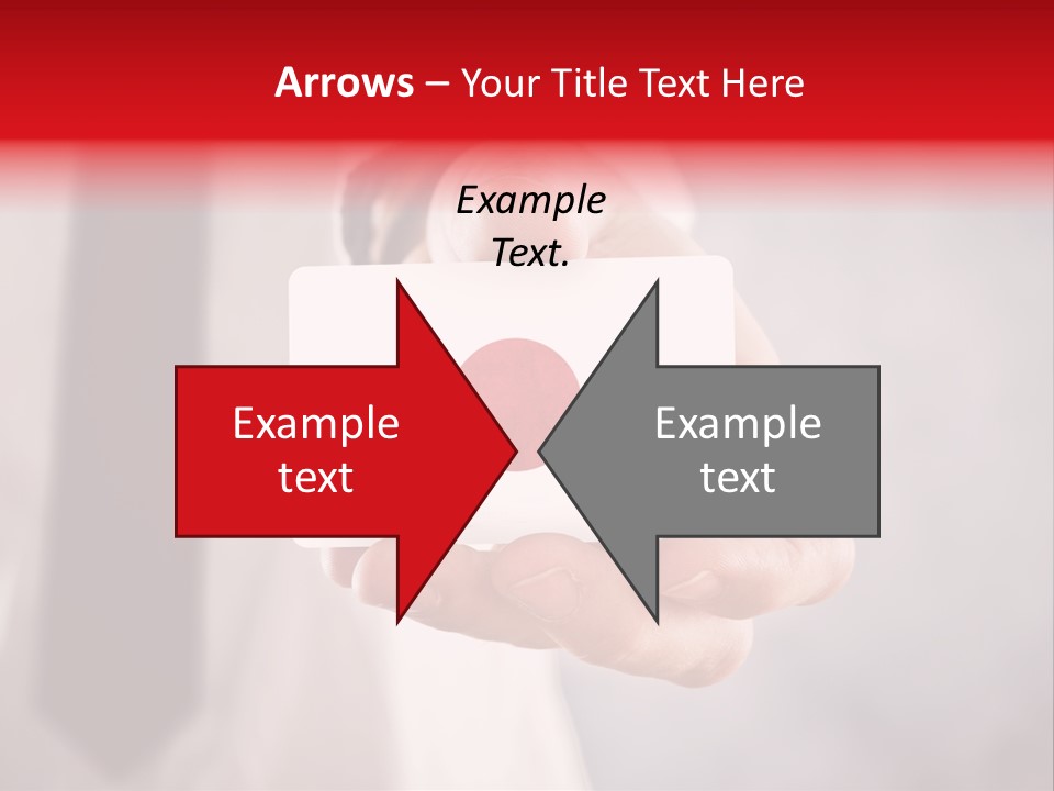 A Person Holding A Business Card With A Flag On It PowerPoint Template