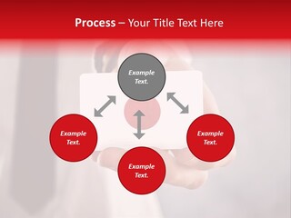 A Person Holding A Business Card With A Flag On It PowerPoint Template