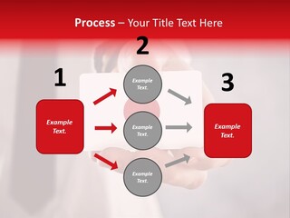 A Person Holding A Business Card With A Flag On It PowerPoint Template