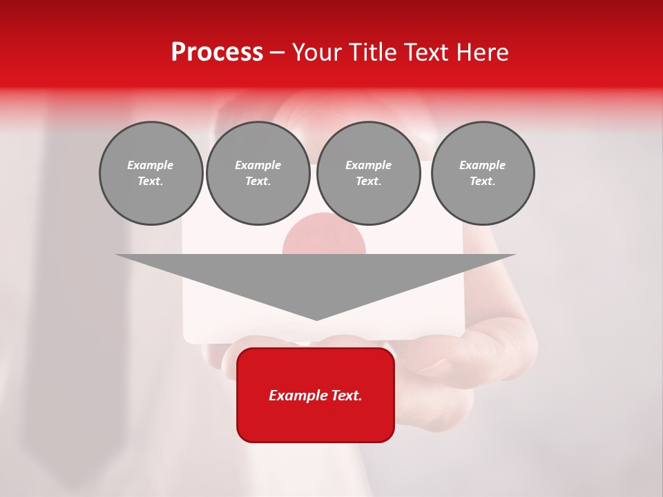 A Person Holding A Business Card With A Flag On It PowerPoint Template